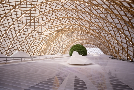 汉诺威世博会日本馆设计的纸管网格薄壳结构