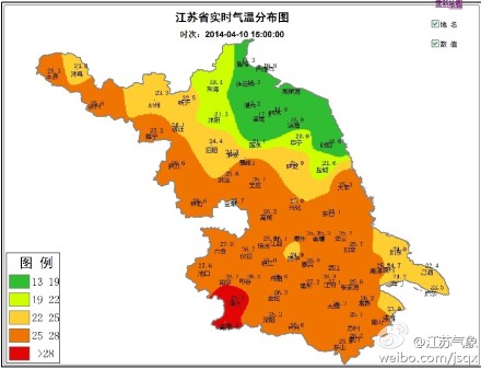 才四月天的江苏天气晴好,微风不燥,气温更是"节节高".