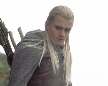 在系列电影《指环王》中饰演莱戈拉斯的奥兰多·布鲁姆.