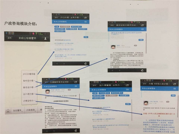 “未央公安微警务”功能介绍图  西安市公安局未央分局供图