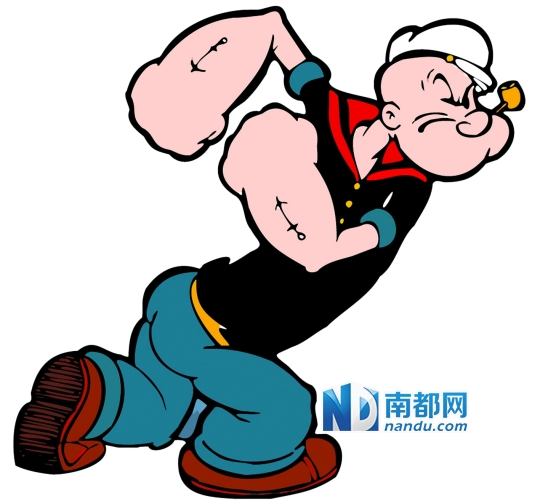 大力水手只秀肱二头肌，其实是健身误区。