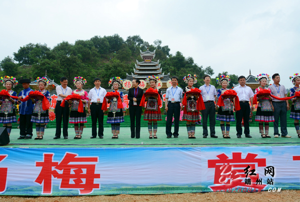 为2014年靖州杨梅节开摘剪彩    朱红伟  摄