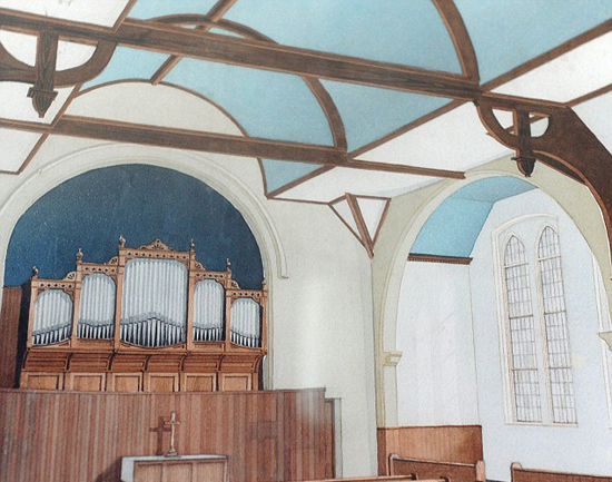 　　全盛时期的帕迪厄姆路卫理公会教堂（绘图）。