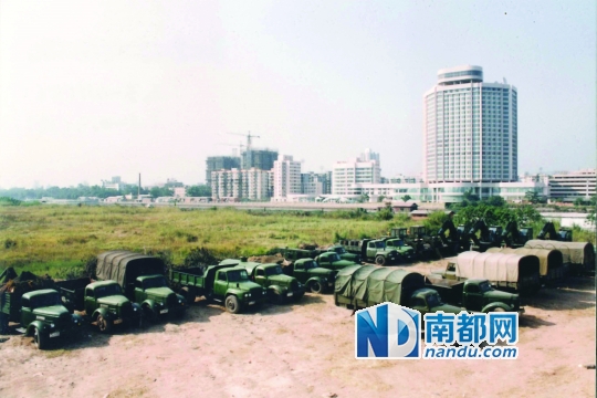 开发前期的二沙岛。资料图片