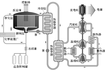 熔盐堆示意图