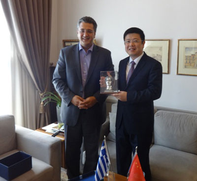 驻希腊大使邹肖力访问中马其顿省|中方|希腊