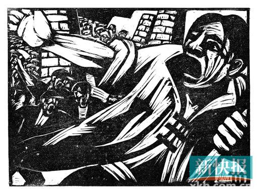 ■胡一川 版画 《到前线去》 (注:本版图片皆为采访对象提供)