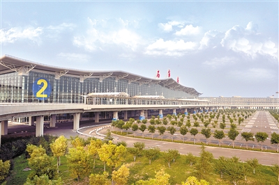 9月21日拍摄的即将投入使用的石家庄正定国际机场t2航站楼.