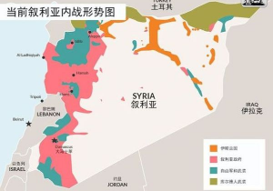 当前叙利亚内战形势图