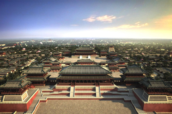 大唐帝国的宫殿,是当时的政治中心和国家象征,位于唐京师长安(今西安)图片