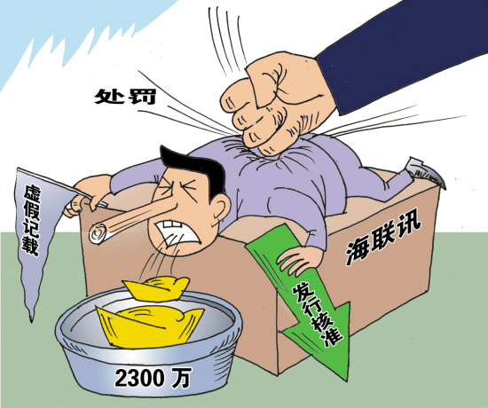 涉嫌两项违法行为挨罚海联讯或逃过退市新规|