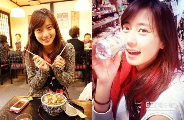 段文凝私下就像一般年轻女孩，喜欢在社群网络上分享自己吃吃喝喝的照片。图片来源：台湾《中时电子报》