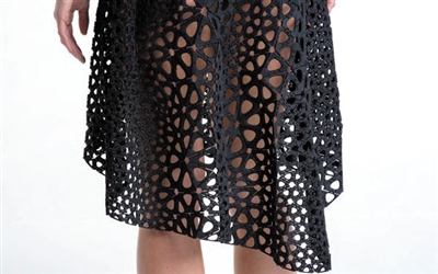 首件4D打印连衣裙问世|时装|连衣裙