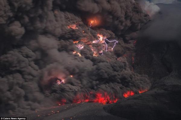 摄影师拍摄印尼火山喷发犹如末世|苏门答腊省