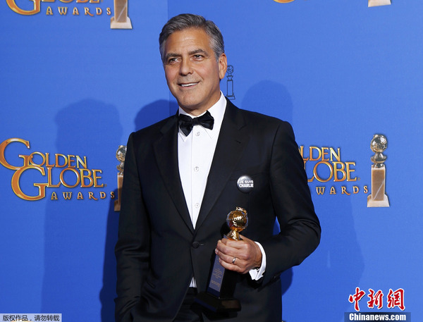第72届金球奖颁奖礼 乔治克鲁尼获终身成就奖