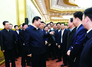 1月12日，习近平与县委书记们亲切交流 资料图