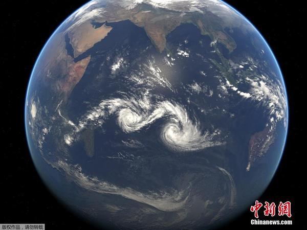 印度洋中心形成两股热带气旋或引发双台风效应