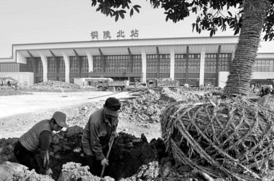 铜陵北站主体完工|广场|施工