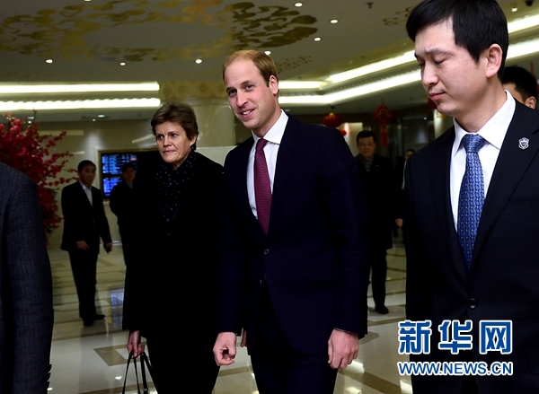 3月1日，英国剑桥公爵威廉王子抵达北京，开始为期4天的首次中国之行。新华社记者金良快摄