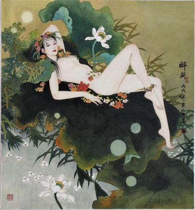 临摹也是创作(图),宋祝英 ,<em>触手产卵魔法少女</em>,叶