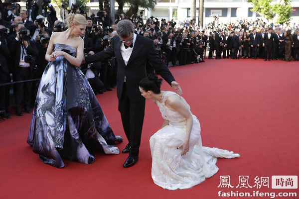 戛纳红毯女王裙摆长度一览 0.5米到2米风头大