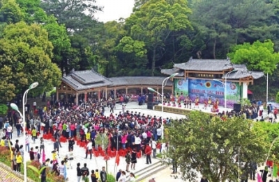 ▲“三月三”畲族民俗节活动在美丽的彭家洋村举行。