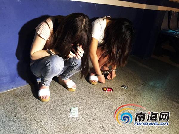 海口警方深夜扫黄 90后失足女称来钱快|警