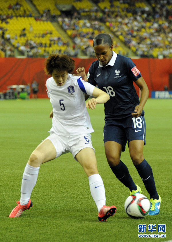 [女足世界杯]八分之一决赛法国3:0胜韩国|法国