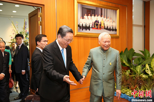 俞正声会见泰国枢密院主席炳|泰国|罗勇府