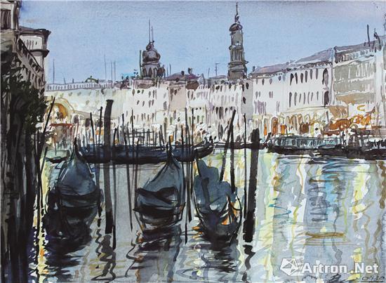 不夜威尼斯Sleepless Venice 56×76 cm 赵云龙 _ ZhaoYunlong