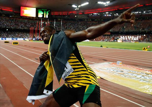 博尔特夺得北京田径世锦赛男子百米冠军|博尔