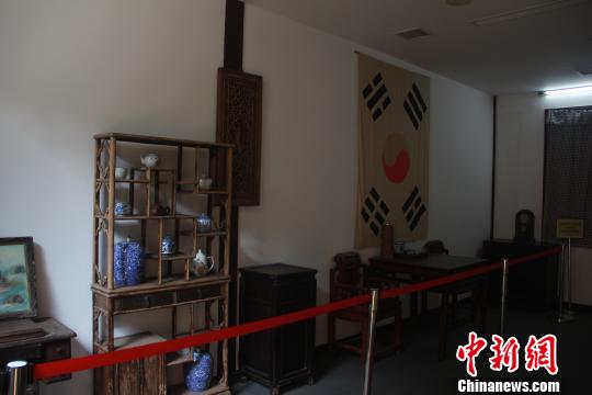 大韩民国临时政府杭州旧址纪念馆内景。　徐心星　摄