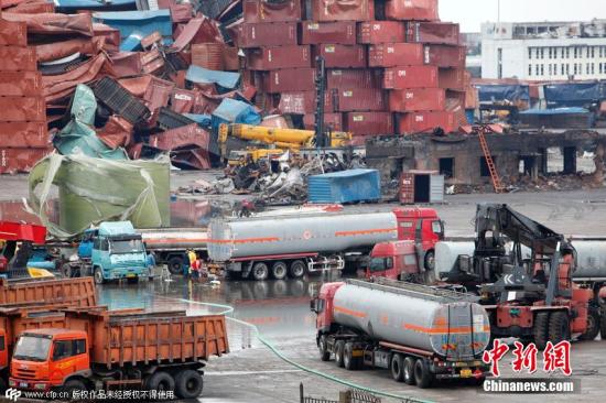 天津港爆炸事故核心区地表危化品基本清理完毕