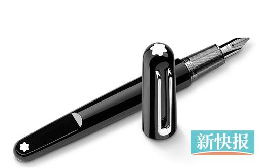 ▲Montblanc M系列书写工具,笔身末端的黑色珍贵树脂经由金刚石抛光打磨,形成自然半面造型,优雅而富有趣味。