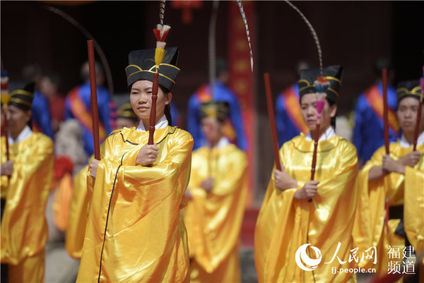 “同安释奠礼”祭孔大典现场。沈宇波 摄