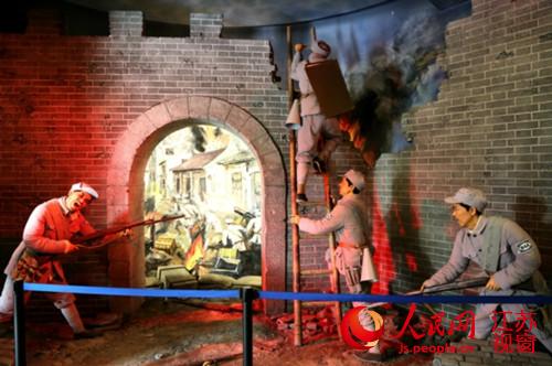 纪念馆的艺术作品生动再现当年新四军抗敌英姿