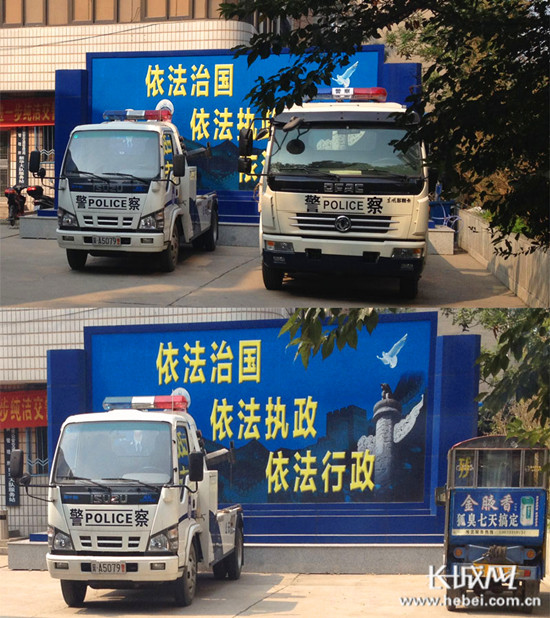 无牌逆行闯红灯 石家庄新华区交警执法违法|