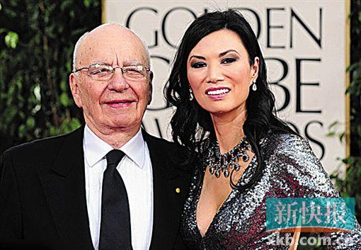 ▲    默多克与前妻邓文迪。二人于前年离婚。