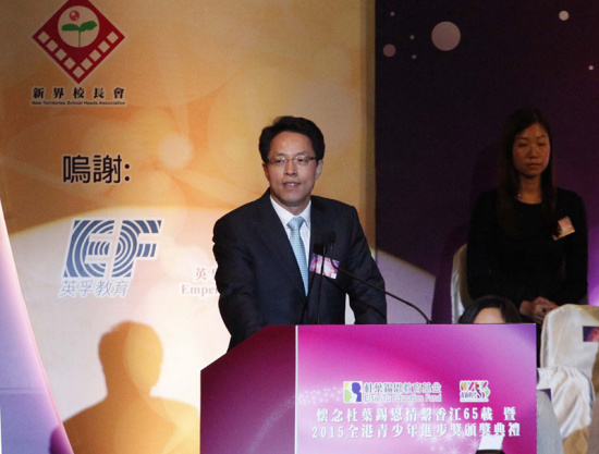 图为张晓明主任致辞。 （图片来源：新华社）