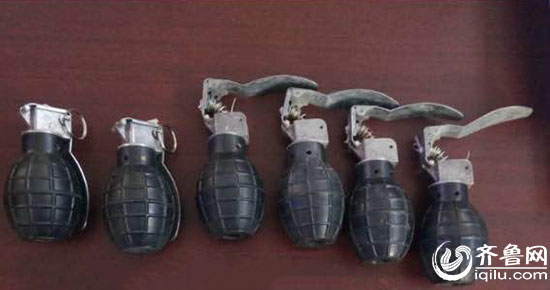 青岛铁路公安处荣成站公安查获6枚手雷模拟弹