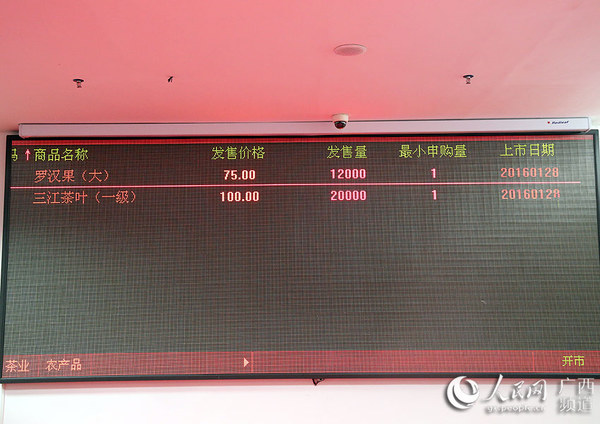 桂北优势农产品罗汉果在南宁东盟交易所发售