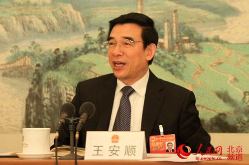 北京市长王安顺。人民网 赵青 摄