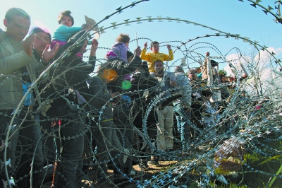 大量难民滞留希腊与马其顿边界|伊拉克|马其顿