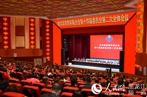 哈尔滨市青年联合会第十四届委员会第二次全体会议现场。杨海全 摄