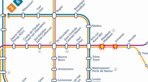 俄媒:布鲁塞尔地铁爆炸造成至少10人死亡(图)|