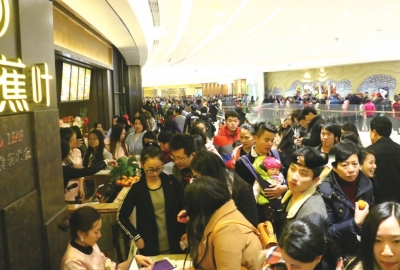 ▲ 春节期间,东二环泰禾广场成为福州最火爆商业中心