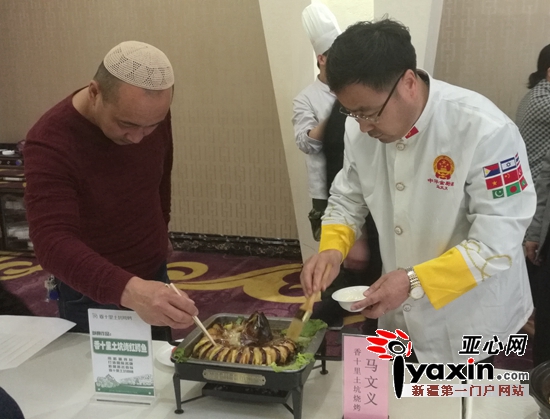 厨师准备参评菜品。