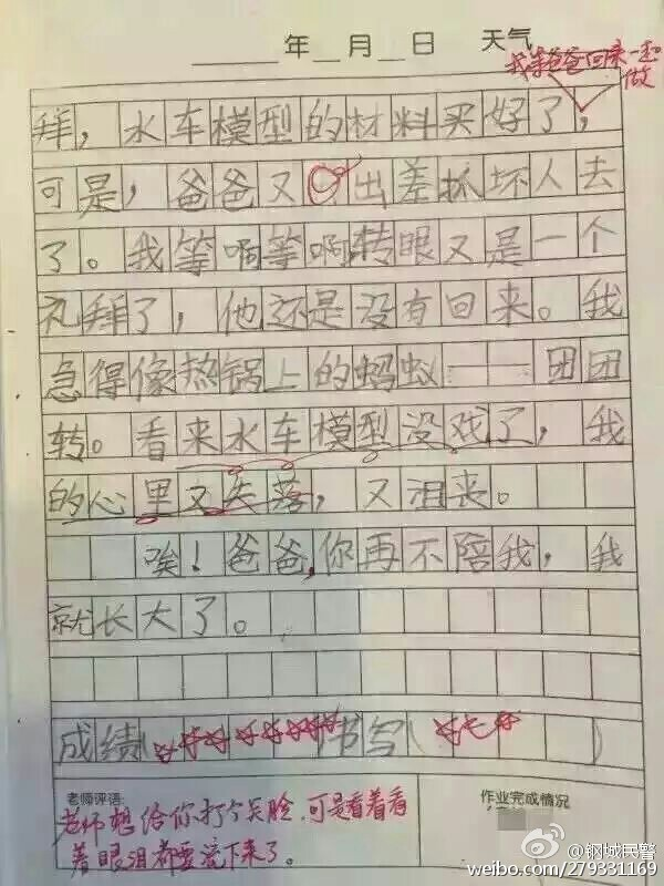 朵朵控诉爸爸的作文。