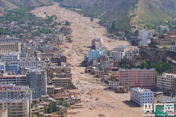 灾后三眼峪（舟曲县委宣传部提供）