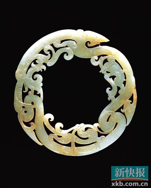 ■龙凤貘纹玉环